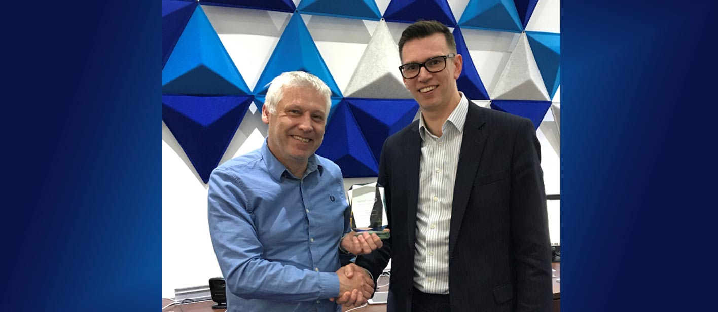 This is Stuart Mclean receiving the Top 100 Companies award