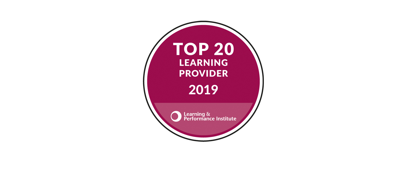 This is the Top 20 Learning Provider 2019 logo