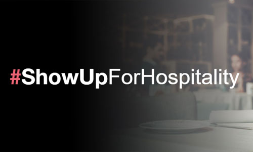 Show up for hospitality logo